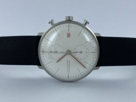Junghans Max Bill Chronoscope Bauhaus ref. 27/4303.02 Clockwise Hellevoetsluis