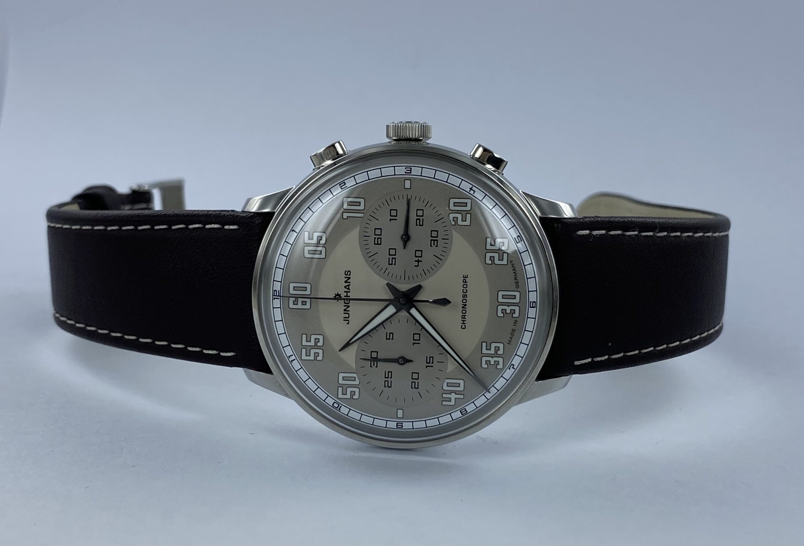 Junghans Meister Driver Chronoscope ref. 027.3684.00 Clockwise Hellevoetsluis Junghans Meister Driver Chronoscope ref. 027.3684.00 Clockwise Hellevoetsluis